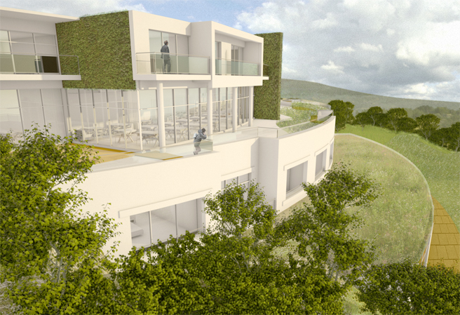 Model of proposed hotel development at Idle Rocks 