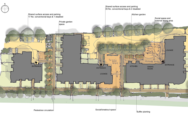 Sketch plan of Burgess Hill development